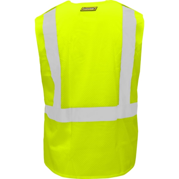 Breakaway Safety Vest Class 2  W/ 2 Reflective Tape (Lime/Large)